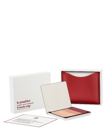 Eye Shadow Salton with Red Fine Leather Compact Case