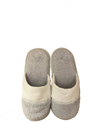 Macramé Grigio Perla Pantofole